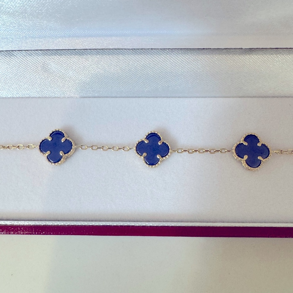 14K GOLD CLOVER BRACELET